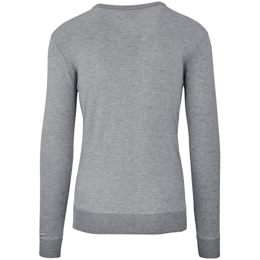 Mens Long Sleeve Peru V-Neck Jersey - Grey