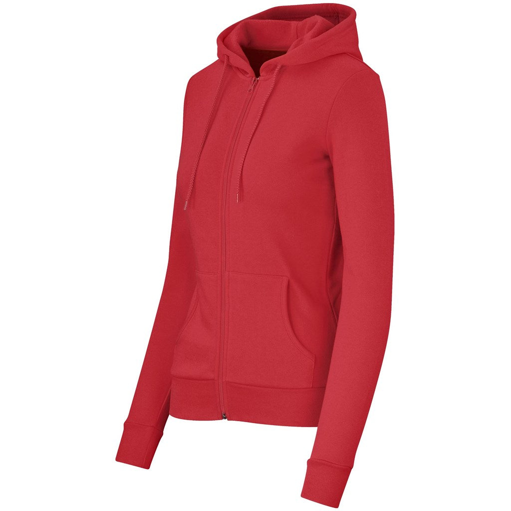 Ladies Bravo Hooded Sweater - Red