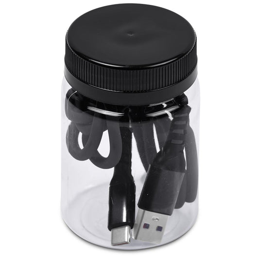 Altitude Capsit Fast Charge USB-A to Type-C Charging Cable in Jar