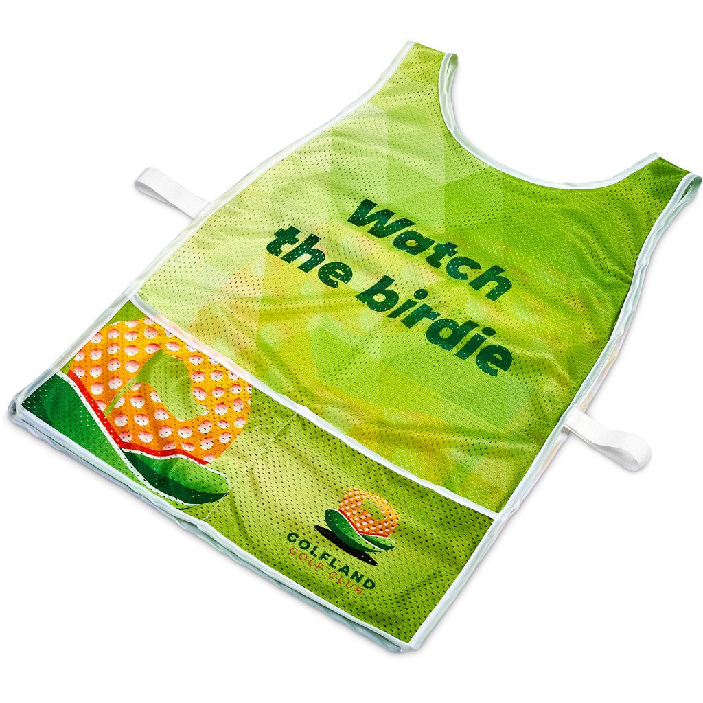 Pre-Production Sample Hoppla Jackal Polyester Caddy Bib with PVC Name Sleeve
