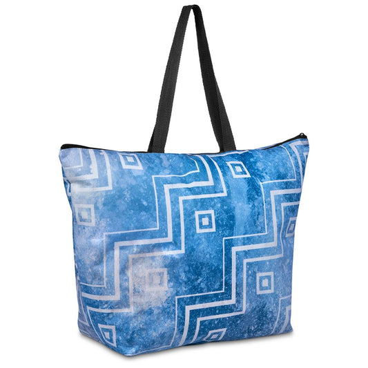 Pre-Production Sample Hoppla Skyline Recycled PET Stitch-Bond Shopper With Zip
