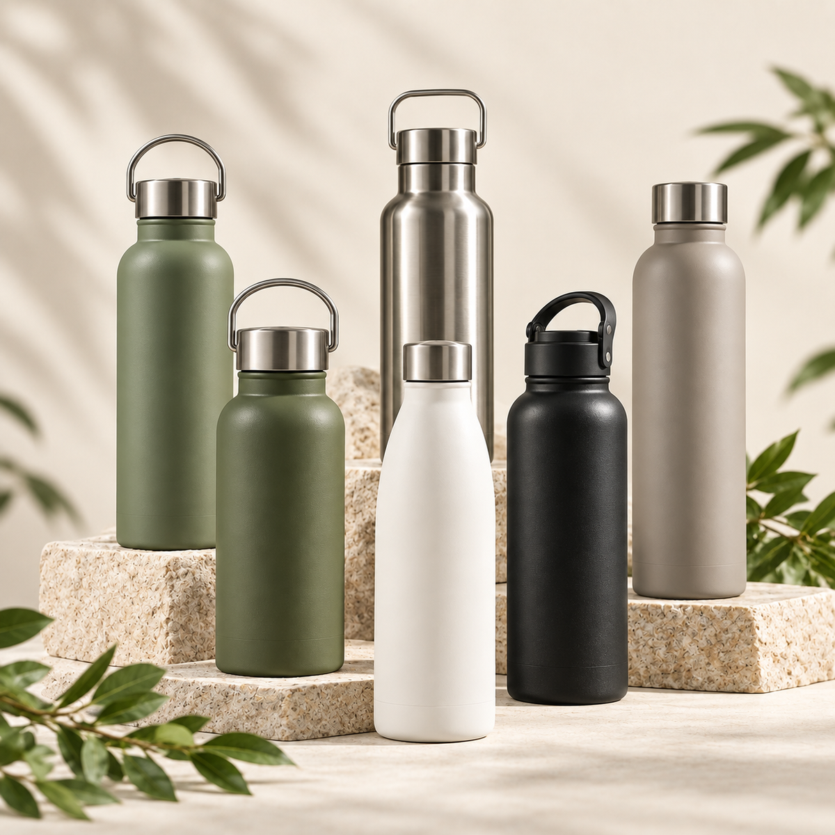 range of metal water bottles