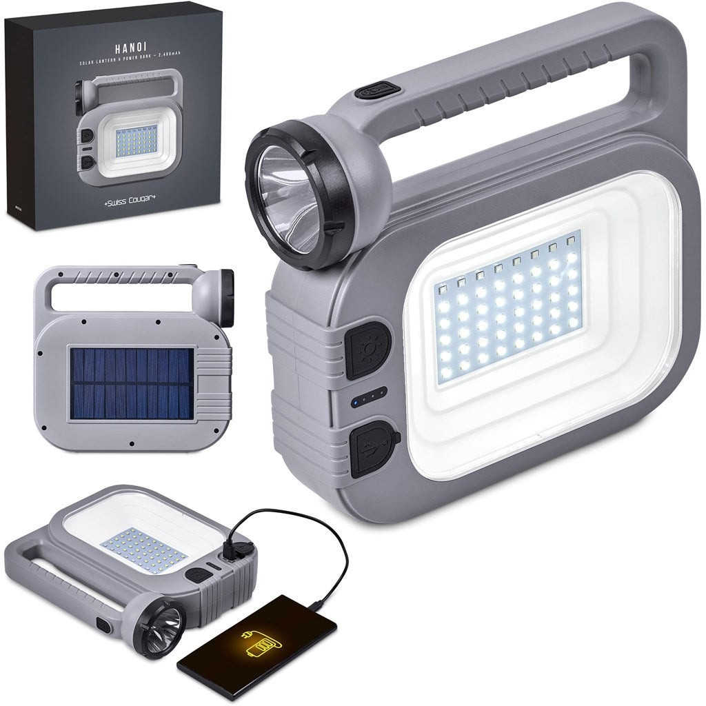Swiss Cougar Hanoi Solar Lantern & Power Bank - 2,400mAh