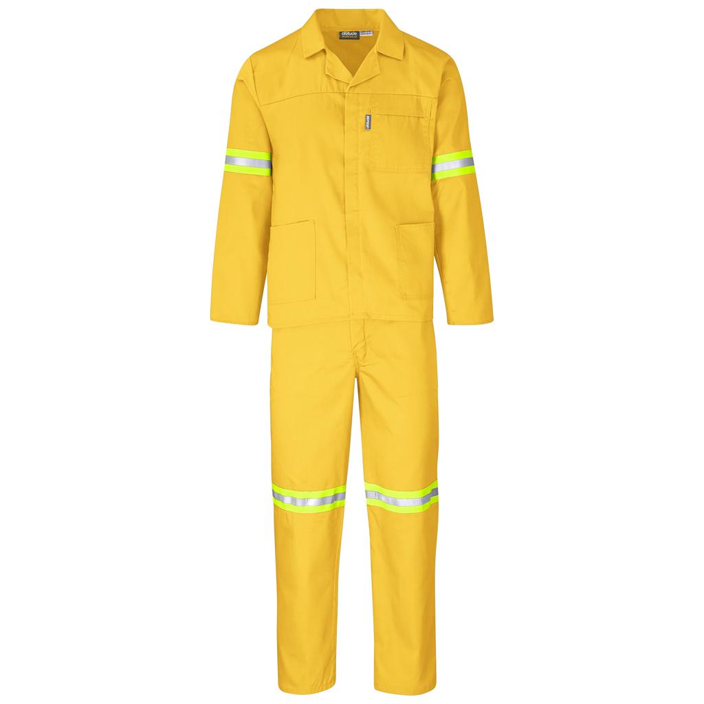 Trade Polycotton Conti Suit - Reflective Arms & Legs - Yellow Tape