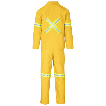 Trade Polycotton Conti Suit - Reflective Arms, Legs & Back - Yellow Tape