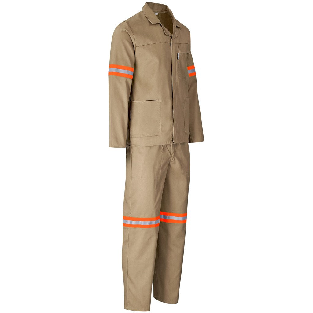 Trade Polycotton Conti - Suit Reflective Arms, Legs & Back - Orange Tape