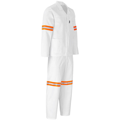 Trade Polycotton Conti - Suit Reflective Arms, Legs & Back - Orange Tape