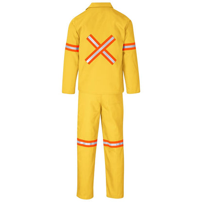 Trade Polycotton Conti - Suit Reflective Arms, Legs & Back - Orange Tape
