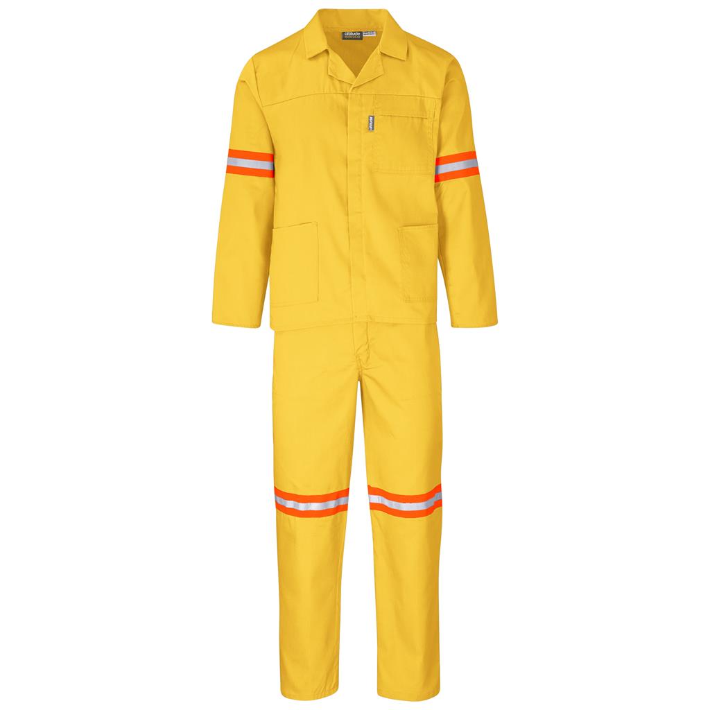 Trade Polycotton Conti - Suit Reflective Arms, Legs & Back - Orange Tape