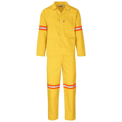 Trade Polycotton Conti - Suit Reflective Arms, Legs & Back - Orange Tape