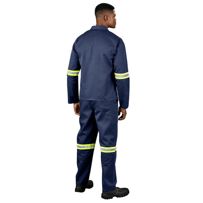 Trade Polycotton Conti Suit - Reflective Arms & Legs - Yellow Taped
