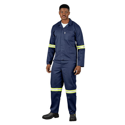 Trade Polycotton Conti Suit - Reflective Arms & Legs - Yellow Taped