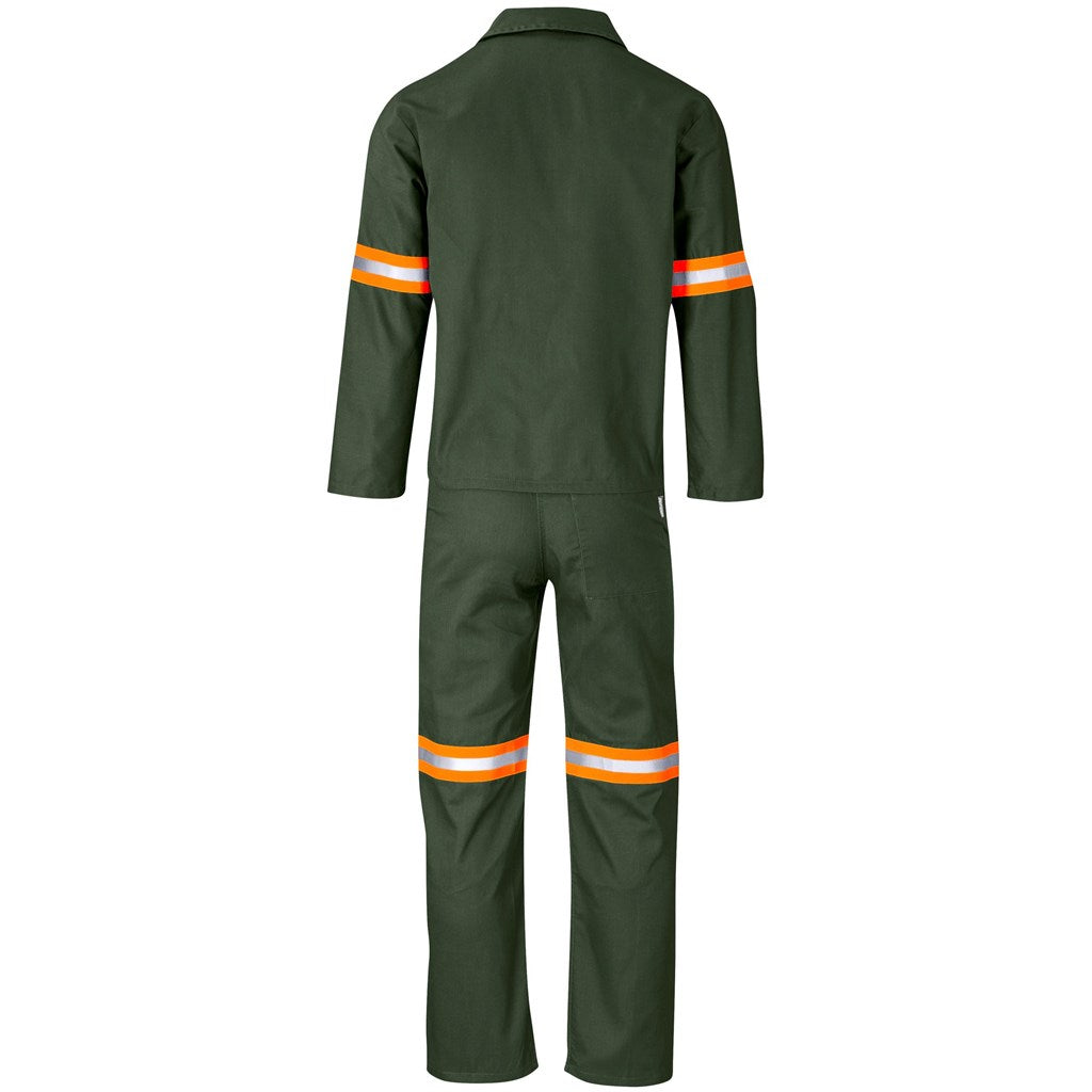 Acid Resistant Polycotton Conti Suit - Reflective Arm & Legs - Orange Tape