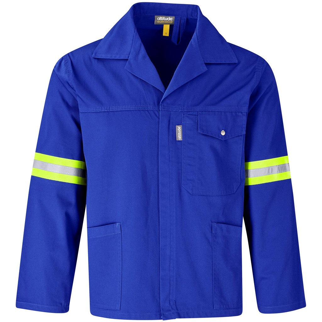 Site Premium Polycotton Jacket - Reflective Arms & Back - Yellow Tape