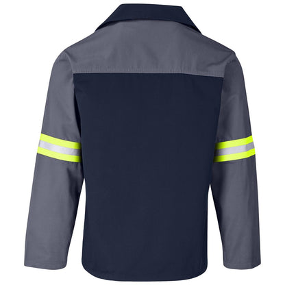 Site Premium Two-Tone Polycotton Jacket - Reflective Arms - Yellow Tape