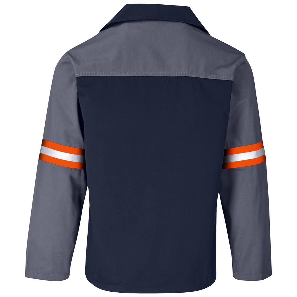 Site Premium Two-Tone Polycotton Jacket - Reflective Arms - Orange Tape