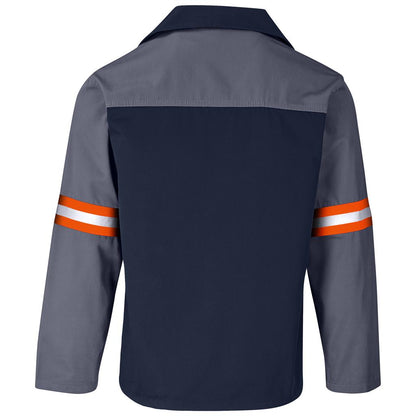 Site Premium Two-Tone Polycotton Jacket - Reflective Arms - Orange Tape