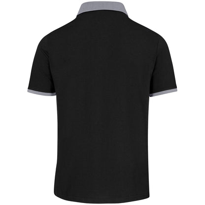 Mens Caliber Golf Shirt - Black Grey