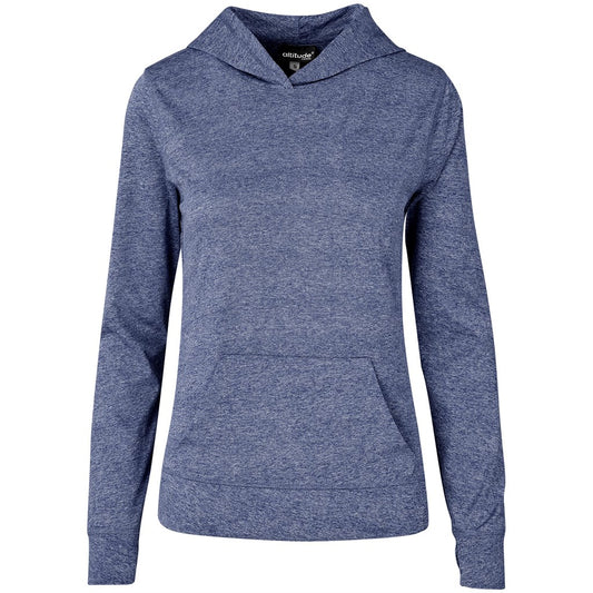 Ladies Fitness Lightweight Hooded Sweater - Navy