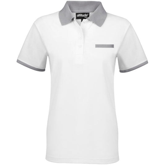 Ladies Caliber Golf Shirt - White