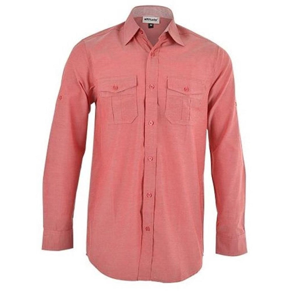 Mens Long Sleeve Ruben Shirt - Red