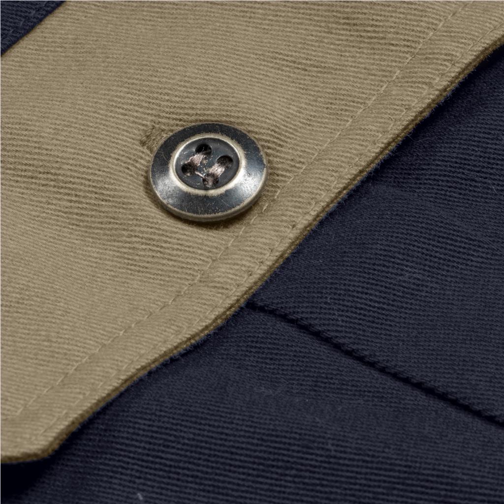 Mens Short Sleeve Serengeti 2-Tone Bush Shirt