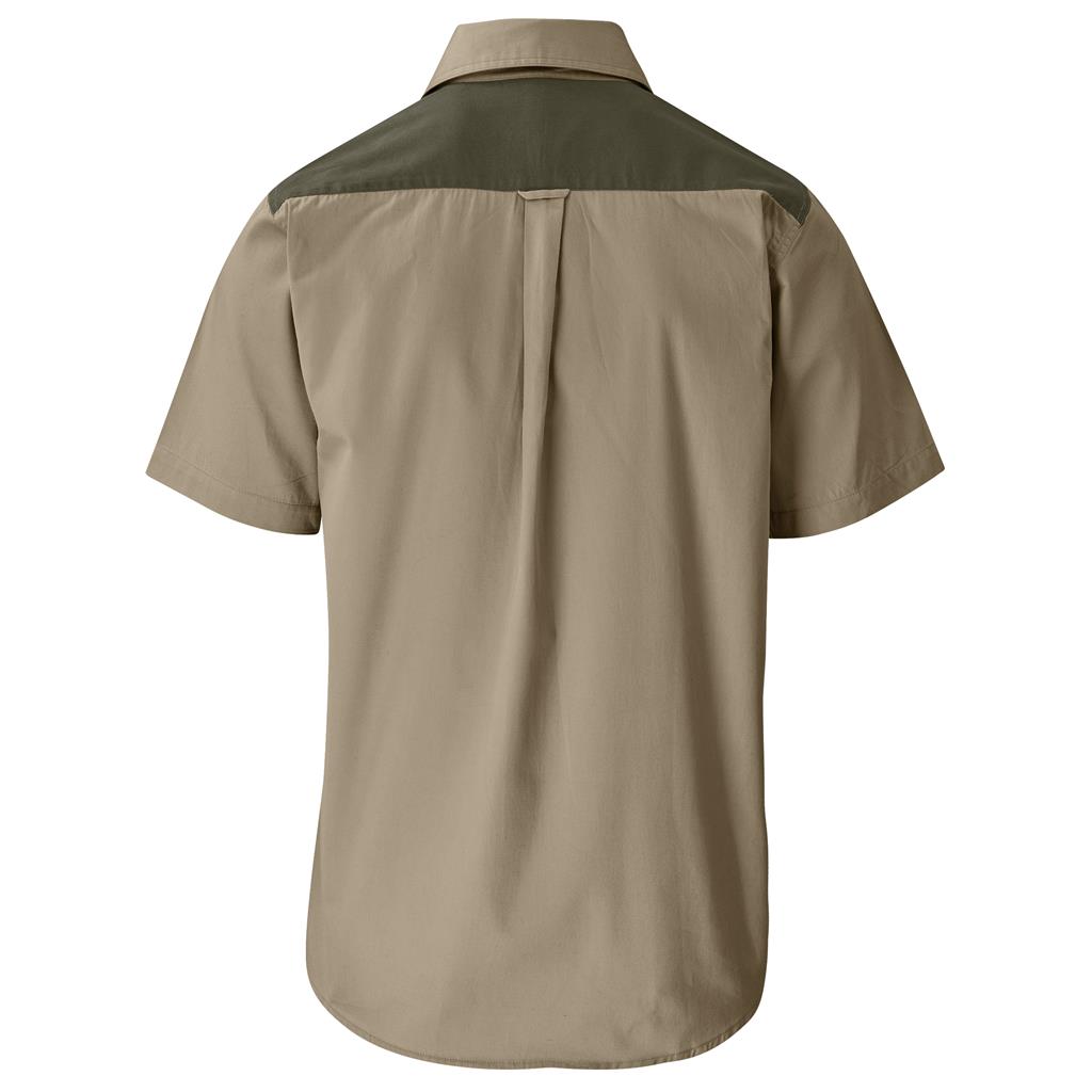 Mens Short Sleeve Serengeti 2-Tone Bush Shirt
