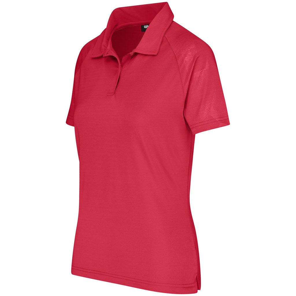 Ladies Santorini Golf Shirt - Red