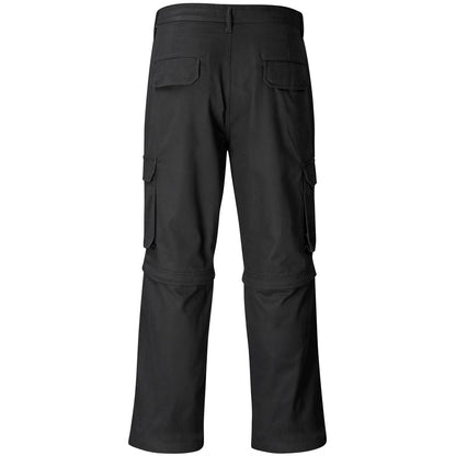 Mens Cargo Zip Off Pants - Black
