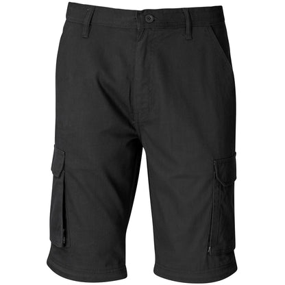 Mens Cargo Zip Off Pants - Black