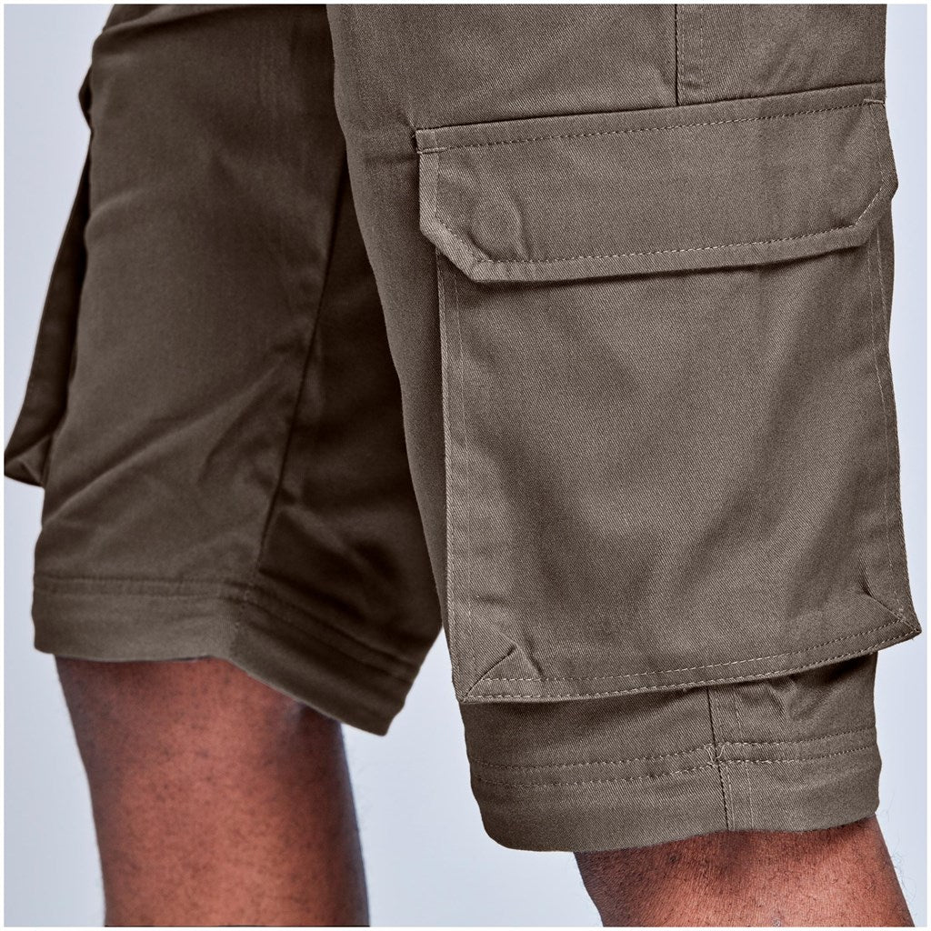 Mens Cargo Zip Off Pants - Khaki