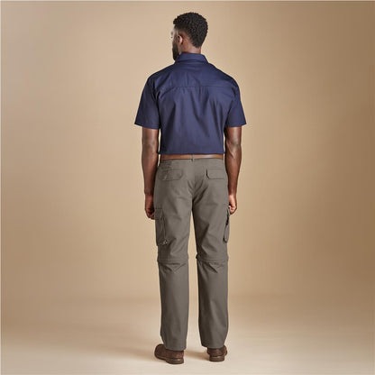 Mens Cargo Zip Off Pants - Khaki