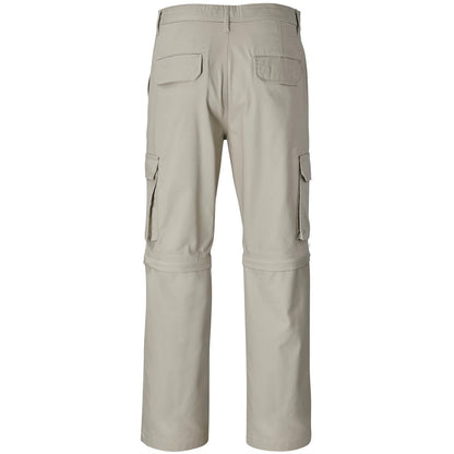 Mens Cargo Zip Off Pants - Stone