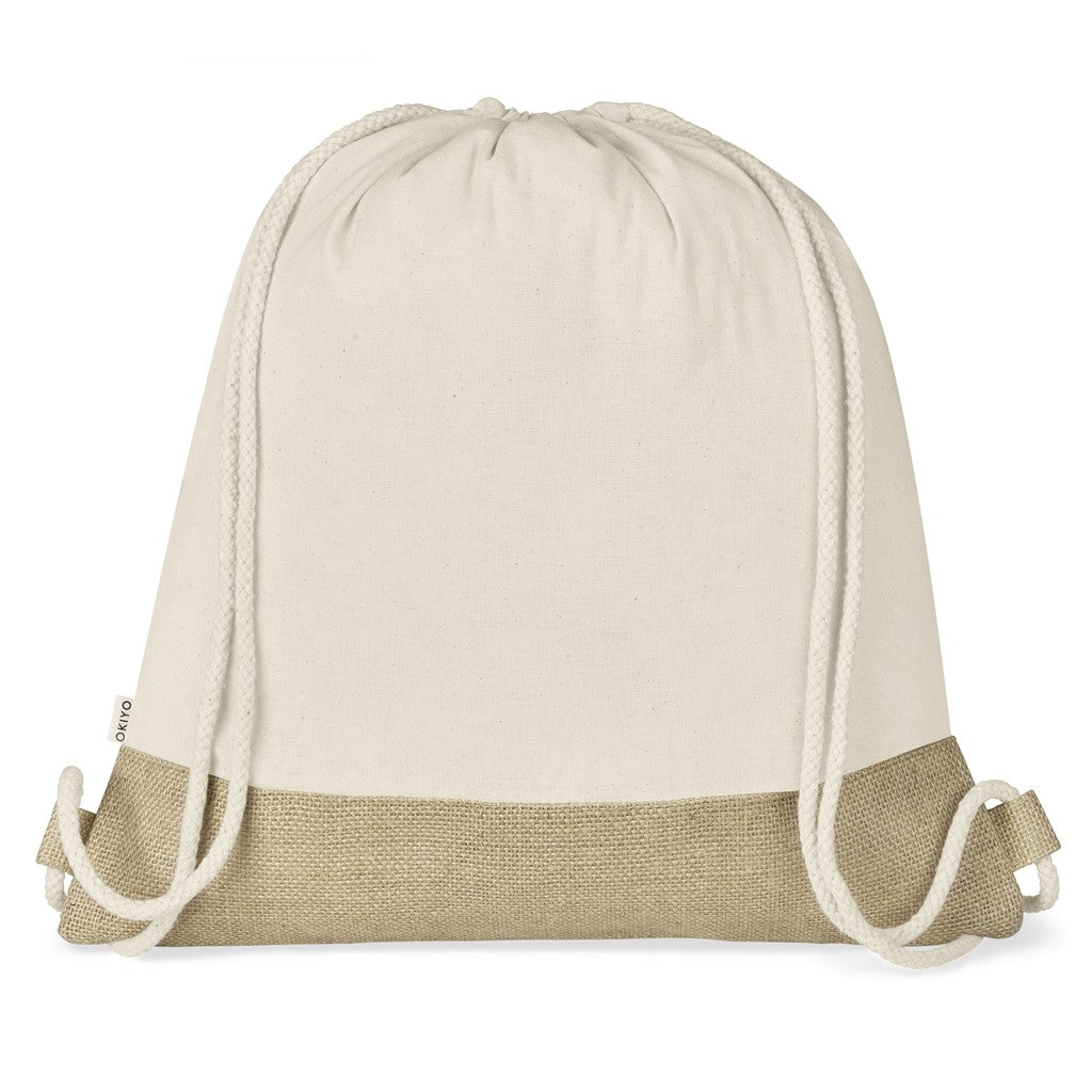 Okiyo Bijin Jute & Cotton Drawstring Bag