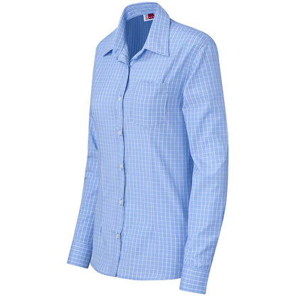 Ladies Long Sleeve Aston Shirt - Light Blue