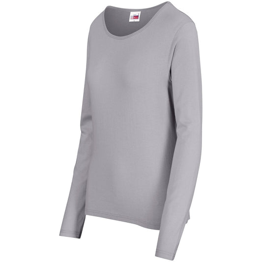 Ladies Long Sleeve Portland T-Shirt - Grey