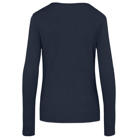 Ladies Long Sleeve Portland T-Shirt - Navy