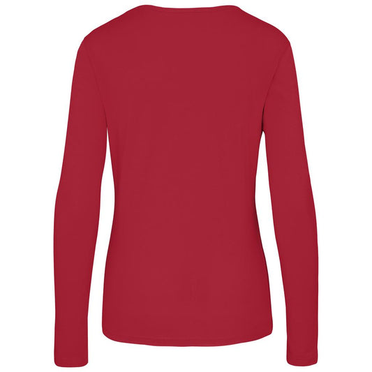 Ladies Long Sleeve Portland T-Shirt - Red