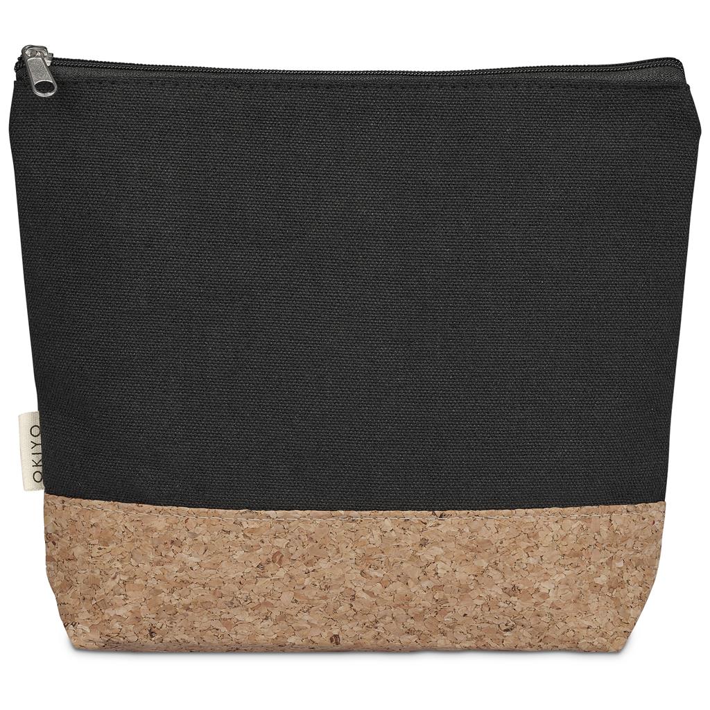 Okiyo Koruku Cork & Cotton Cosmetic Bag