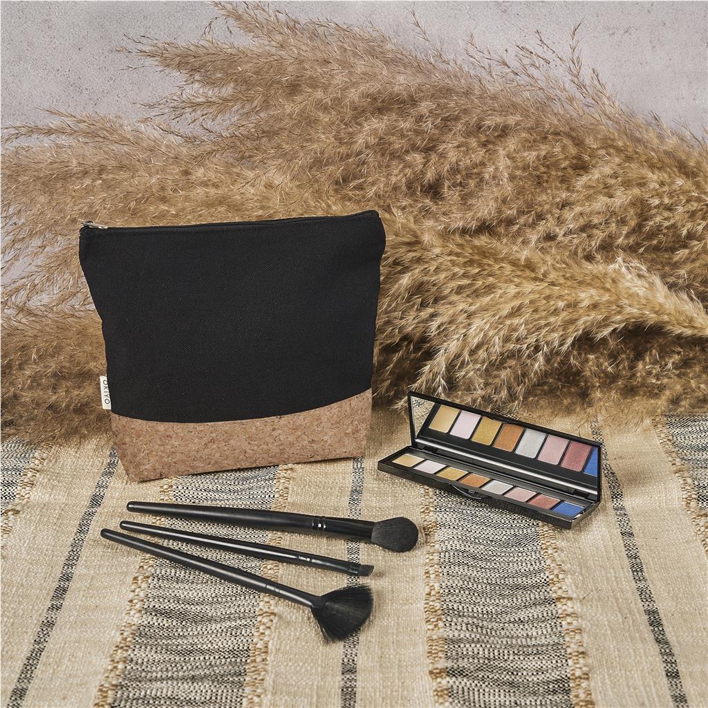 Okiyo Koruku Cork & Cotton Cosmetic Bag
