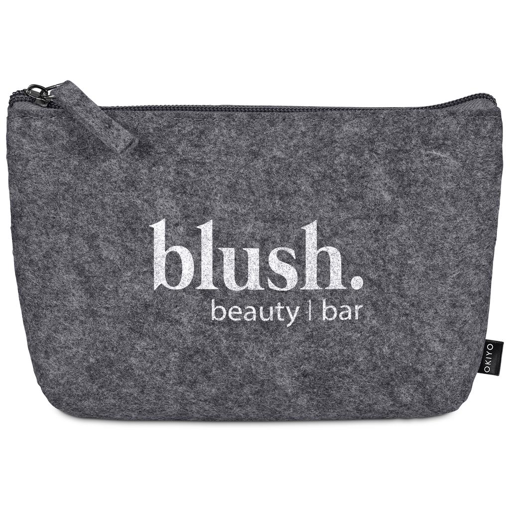 Okiyo Kesho Recycled PET Felt Mini Cosmetic Bag
