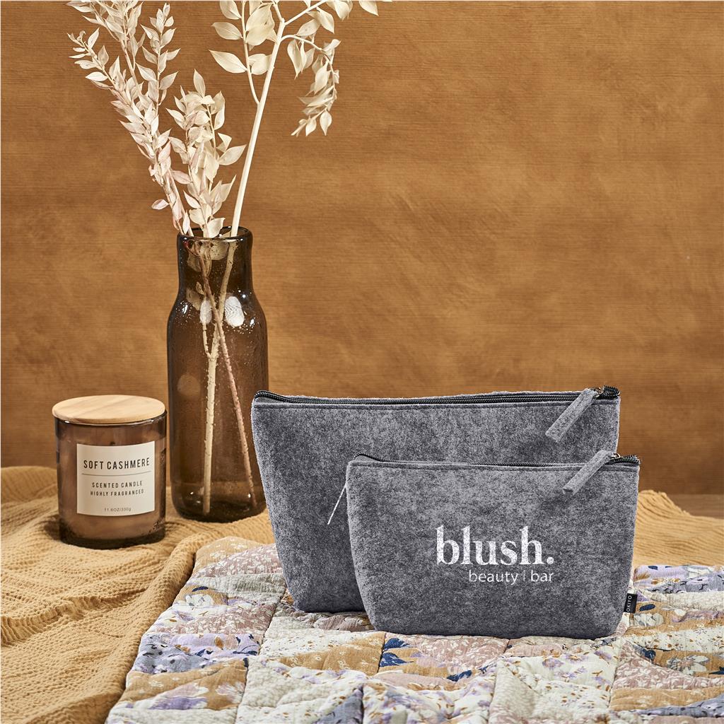 Okiyo Kesho Recycled PET Felt Mini Cosmetic Bag