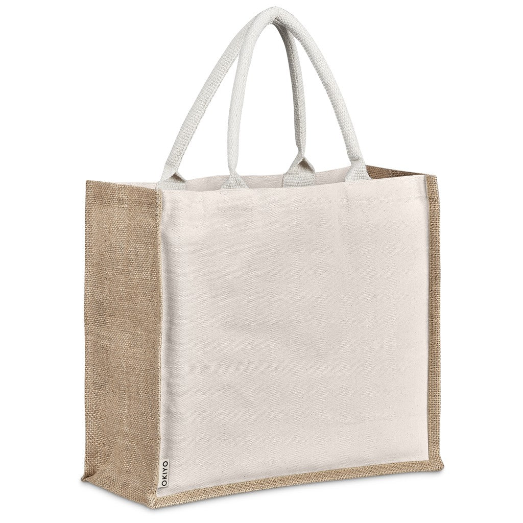 Okiyo Chinsai Maxi Jute & Cotton Tote