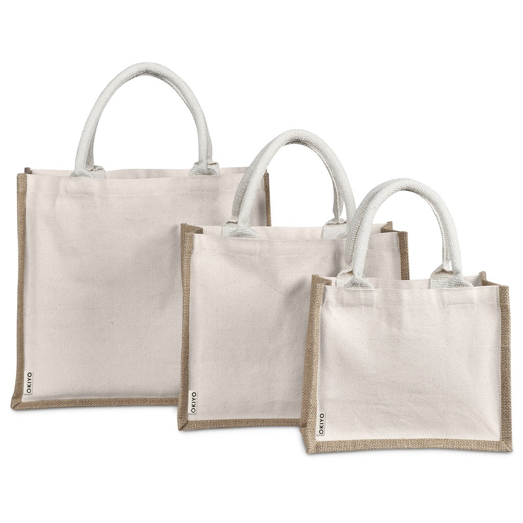 Okiyo Chinsai Maxi Jute & Cotton Tote
