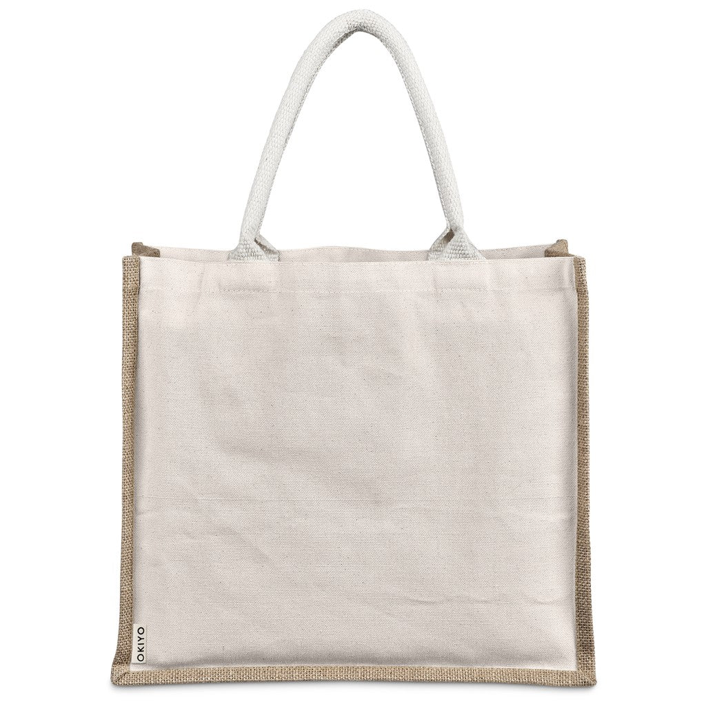 Okiyo Chinsai Maxi Jute & Cotton Tote
