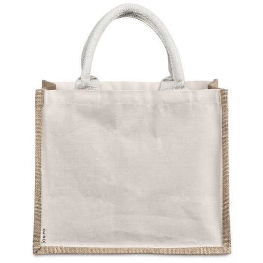 Okiyo Chinsai Midi Jute & Cotton Tote