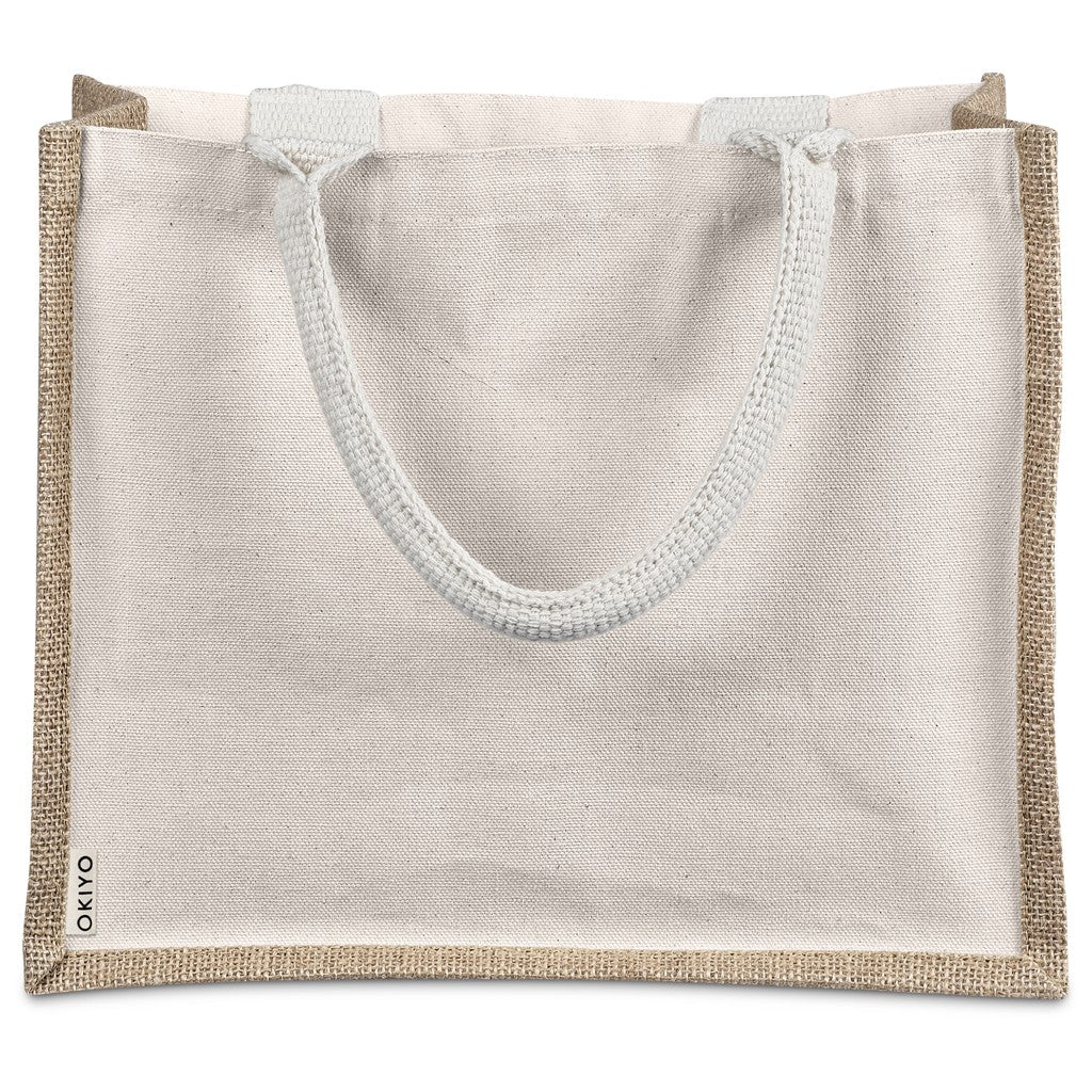 Okiyo Chinsai Midi Jute & Cotton Tote
