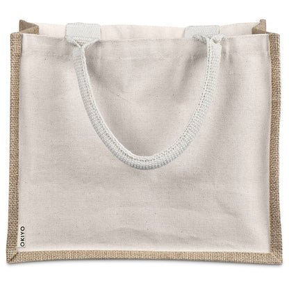 Okiyo Chinsai Midi Jute & Cotton Tote