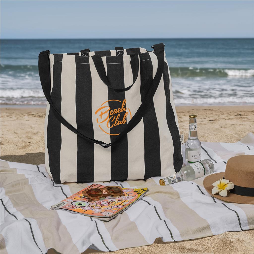 Okiyo Natsuri Recycled Cotton Canvas Large Beach Bag