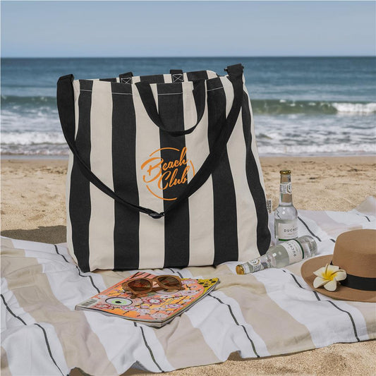 Okiyo Natsuri Recycled Cotton Canvas Large Beach Bag